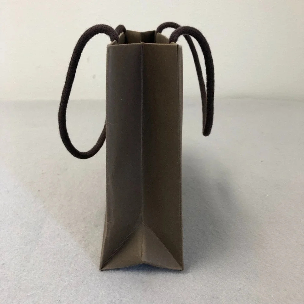 Authentic Goyard Shopping Gift Bag Brown Paper Small Top Handle 6.75x8.5x3